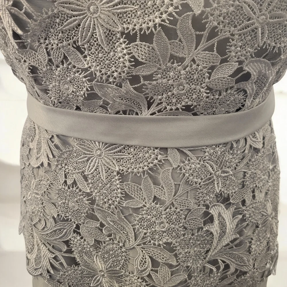 Serena London Gray Lace Dress Size 16 Wedding Attire (NWT) - Picture 3 of 4